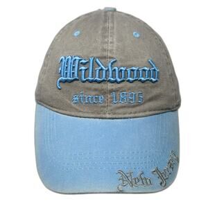 Lucky 7 Baseball Cap Gray Blue One Size Wildwood New Jersey Strapback Cotton hat